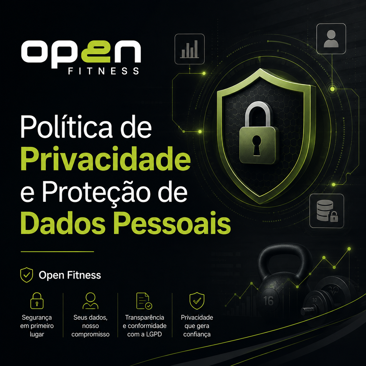 Política de Provacidade e Proteção de Dados Pessoas - OPEN FITNESS